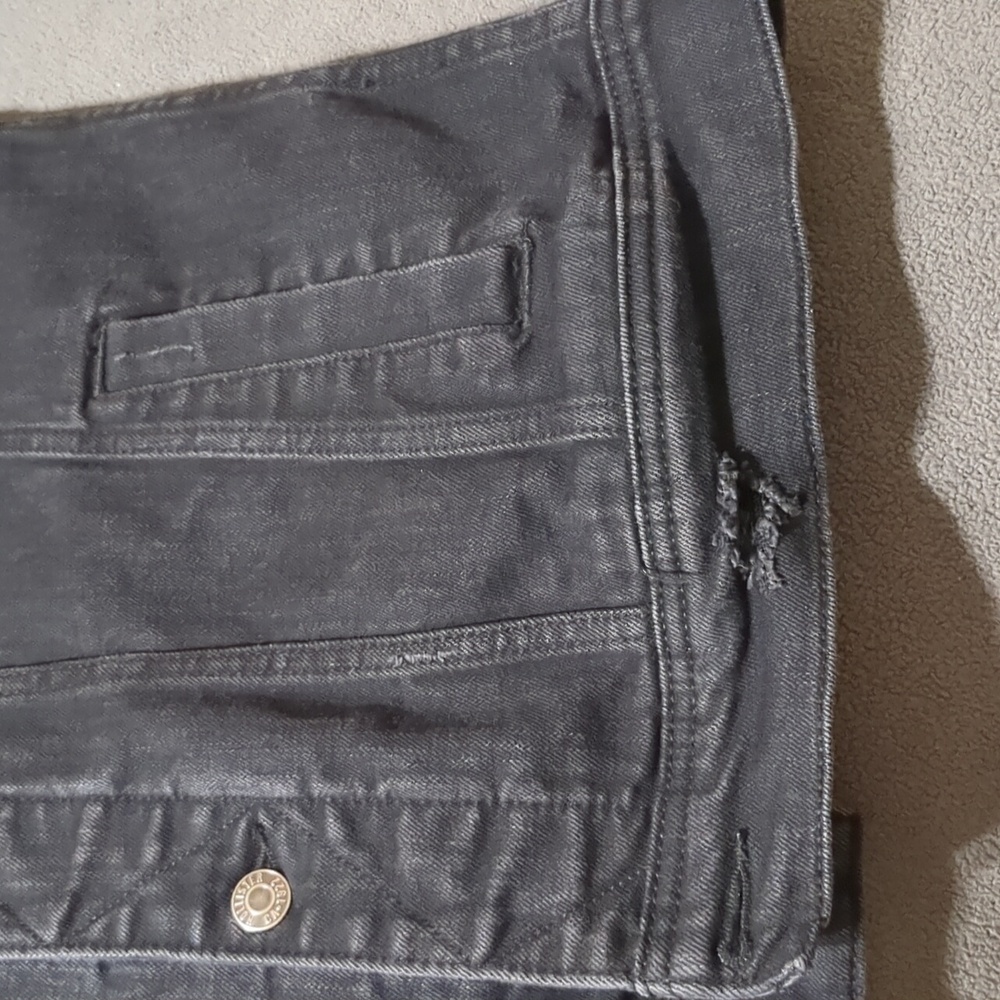 Hollister Distressed Denim Hoodie Jacket - Picture 7 of 7